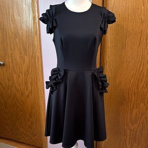Ted Baker Elegant Dark Blue Ruffle Dress size 2 (US size 6).